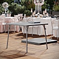 Flash Furniture Folding Card Table, 27-3/4"H x 33-1/2"W x 33-1/2"D, Gray 1 thumbnail image
