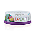 Memorex™ DVD+R Recordable Media Spindle, 4.7GB/120 Minutes, Pack Of 25 1 thumbnail image