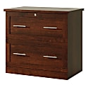 Realspace® 29-7/16"W x 18-1/2"D Lateral 2-Drawer File Cabinet, Mulled Cherry 1 thumbnail image