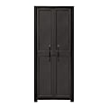 Inval 28"W Heavy-Duty 2-Door Tall Storage Cabinet, Espresso