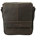 Kenneth Cole Reaction Leather Tablet Messenger Bag, 10 1/2" x 11 1/2" x 3", Brown