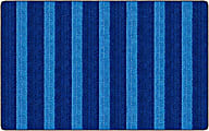 Flagship Carpets Basketweave Stripes Classroom Rug, 7 1/2' x 12', Blue