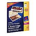 Avery® Clean Edge® Two-Side Printable Business Cards, Folded, 2" x 3 1/2", Folded, White, Pack Of 120 1 thumbnail image