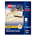 Avery® Inkjet Clean-Edge Business Cards, 2-Sided, 2" x 3 1/2", White Matte, Pack Of 120