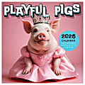 2026 TF Publishing Humor & Comics Mini Monthly Wall Calendar, 7" x 7", Playful Pigs, January To December 1 thumbnail image