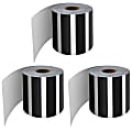 Carson-Dellosa Education Rolled Straight Border, Black And White Vertical Stripes, 65’ Per Roll, Pack Of 3 Rolls