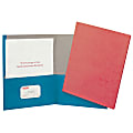 Earthwise® by Oxford™ Twin-Pocket Folder, 95% Recycled, Blue, Box Of 25 1 thumbnail image