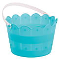 Amscan Easter Scalloped Buckets, 8"H x 5"W x 5"D, Caribbean Blue, Pack Of 8 Buckets