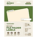 Avery® Easy Peel® Permanent File Folder Labels, 48266, 2/3" x 3 7/16", 100% Recycled, White, Pack Of 750 1 thumbnail image