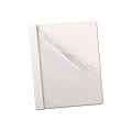 Oxford™ Deluxe Clear Report Cover With 3-Prong Fasteners, White
