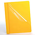 Oxford™ Deluxe Clear Report Cover With 3-Prong Fasteners, 40% Recycled, Yellow 1 thumbnail image