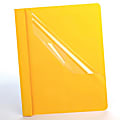 Oxford™ Deluxe Clear Report Cover With 3-Prong Fasteners, 40% Recycled, Yellow