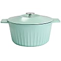 Martha Stewart 5-Quart Enameled Cast Iron Nonstick Round Dutch Oven With Lid, Ice Mint 1 thumbnail image