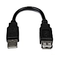 StarTech.com 6in USB 2.0 Extension Adapter Cable A to A - M/F - Extends the your current USB device cable by 6 inches - USBEXTAA6IN 1 thumbnail image
