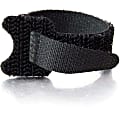C2G 6in Hook and Loop Cable Management Wraps Multipack (12 pack) - Black Cable Wraps - Cable Strap - Black - 12 Pack