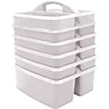 Teacher Created Resources Plastic Storage Caddy, White, Pack Of 6 1 thumbnail image