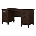 Bush Furniture Somerset 60"W Office Desk With Drawers, Mocha Cherry, Standard Delivery 1 thumbnail image
