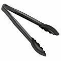 Cambro Plastic Tongs, Scallop Grip, 9", Black, Pack Of 12 Tongs 1 thumbnail image