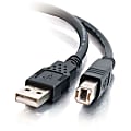 C2G 16.4ft USB A to USB B Cable - USB A to B Cable - USB 2.0 - Black - M/M - Type A Male USB - Type B Male USB - 16ft - Black