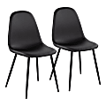 LumiSource Pebble Contemporary Dining Chairs, Black, Set Of 2 Chairs 1 thumbnail image