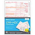 Office Depot® Brand 1099-MISC Laser Tax Forms, 4-Part, 2-Up, 8-1/2" x 11", Pack Of 50 Form Sets, 6105924 1 thumbnail image