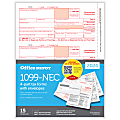 Office Depot® Brand 1099-NEC Laser Tax Forms, 4-Part, 3-Up, 8-1/2" x 11", Pack Of 15 Form Sets, NEC6101024 1 thumbnail image