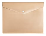 Divoga® Poly Button-Closure Envelopes, Letter Size, Gold, Pack Of 5