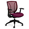 Global® Roma Fabric Posture Task Chair With Mesh Back, 38"H x 25 1/2"W x 23 1/2"D, Fall Burgundy