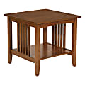 Office Star™ Sierra Mission End Table, 19”H x 20”W x 20”D, Ash