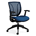 Global® Roma Fabric Posture Task Chair With Mesh Back, 38"H x 25 1/2"W x 23 1/2"D, Summer Blue