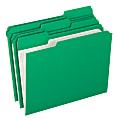 Pendaflex® Reinforced-Top File Folders, 1/3 Cut Tab, Letter Size, Bright Green, Box Of 100 Folders