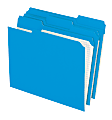 Pendaflex® Color Reinforced Top File Folders With Interior Grid, 1/3 Cut, Letter Size, Blue, Pack Of 100