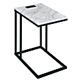 Office Star™ Norwich C-Table, 21-3/4”H x 13-3/4”W x 20”D, Black/White Marble 1 thumbnail image
