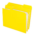 Pendaflex® Color Reinforced Top File Folders With Interior Grid, 1/3 Cut, Letter Size, Yellow, Pack Of 100 1 thumbnail image