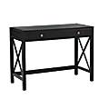Linon Home Decor Products Anna Home Office Desk, Antique Black/Red 1 thumbnail image