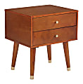 Office Star™ Cupertino Rectangle Side Table, 22-1/2”H x 20-1/4”W x 16-1/4”D, Walnut 1 thumbnail image