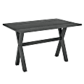 Office Star™ McKayla Flip Top Table, 30-3/16”H x 47-3/4”W x 32”D, Distressed Gray