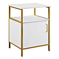 Office Star™ Modern Life Utility Table With Storage, 30”H x 21”W x 18”D, White 1 thumbnail image