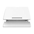 OFM Height-Adjustable Sit-To-Stand Desktop Riser With Keyboard Tray, White 1 thumbnail image