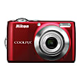 Nikon® Coolpix® L24 14.0-Megapixel Digital Camera, Red 1 thumbnail image
