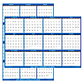 2025 SwiftGlimpse Daily/Yearly Wall Calendar, 18" x 24”, Navy, January 2025 To December 2025, SG 2025 NAVY