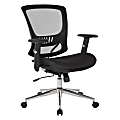 Office Star™ Ventilated Seating Ergonomic Mesh Mid-Back Manager’s Chair, Black/Chrome