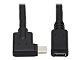 Eaton Tripp Lite Series USB-C Extension Cable (M/F) - USB 3.2 Gen 2 (10Gbps), Thunderbolt 3 Compatible, Right-Angle Plug, 20 in. (0.5 m) 1 thumbnail image
