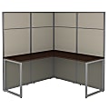 Bush Business Furniture Easy Office 60W L Shaped Cubicle Desk Workstation With 66H Panels, Mocha Cherry, Standard Delivery 1 thumbnail image