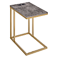 Office Star™ Norwich C-Table, 21-3/4”H x 13-3/4”W x 20”D, Gold/Brown Stone