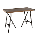 Lumisource Trestle Industrial Counter Table, Rectangular, Brown/Antique