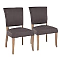 LumiSource Rita Dining Chairs, Gray/Ash, Set Of 2 Chairs