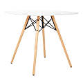 Office Star™ Allen Circle Dining Table, 30-7/16”H x 35-7/16”W x 35-7/16”D, White 1 thumbnail image