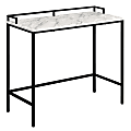 Office Star™ Brighton Rectangle Console Table, 32”H x 36”W x 14”D, White Marble/Black 1 thumbnail image