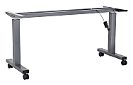 Office Star™ Steel Frame For Height-Adjustable Table, 42-1/4"H x 58-1/4"W x 24"D, Titanium 1 thumbnail image